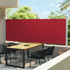 Uvlačiva bočna tenda za terasu 600 x 160 cm crvena