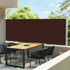 Uvlačiva bočna tenda za terasu 600 x 160 cm smeđa