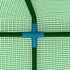 Staklenik s policama čelični 143 x 143 x 195 cm