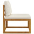 3057639 4-Seater Garden Sofa with Cushion Cream Solid Acacia Wood (2x311857)