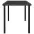 Vrtni blagovaonski stol crni 180 x 70 x 73 cm od poliratana