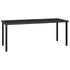 Vrtni blagovaonski stol crni 180 x 70 x 73 cm od poliratana