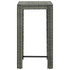 Vrtni barski stol sivi 60,5 x 60,5 x 110,5 cm od poliratana