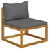 3057608 4-Seater Garden Sofa with Cushion Solid Acacia Wood (2x311856)