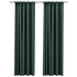 Zavjese za zamračivanje s kukama 2 kom zelene 140 x 245 cm