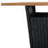Barski stol crni 80x80x110 cm poliratan i masivno drvo bagrema