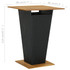 Barski stol crni 80x80x110 cm poliratan i masivno drvo bagrema