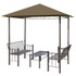 Vrtni paviljon sa stolom 2,5 x 1,5 x 2,4 m smeđe-sivi 180 g/m²