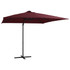Konzolni suncobran s LED svjetlima 250 x 250 cm bordo Konzolni suncobran s LED svjetlima 250 x 250 cm bordo