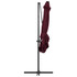 Konzolni suncobran s LED svjetlima 250 x 250 cm bordo Konzolni suncobran s LED svjetlima 250 x 250 cm bordo