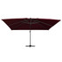 Konzolni suncobran s LED svjetlima 400 x 300 cm bordo Konzolni suncobran s LED svjetlima 400 x 300 cm bordo