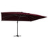 Konzolni suncobran s LED svjetlima 400 x 300 cm bordo Konzolni suncobran s LED svjetlima 400 x 300 cm bordo