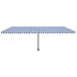 Samostojeća tenda na ručno uvlačenje 600 x 300 cm plavo-bijela