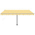 Samostojeća tenda na ručno uvlačenje 450 x 350 cm žuto-bijela