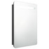 LED kupaonski ormarić s ogledalom sjajni crni 60 x 11 x 80 cm