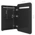 LED kupaonski ormarić s ogledalom sjajni crni 60 x 11 x 80 cm