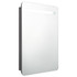 LED kupaonski ormarić s ogledalom sjajni sivi 60 x 11 x 80 cm
