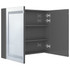 LED kupaonski ormarić s ogledalom sjajni sivi 80 x 12 x 68 cm