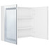 LED kupaonski ormarić s ogledalom sjajni bijeli 80 x 12 x 68 cm