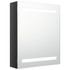 LED kupaonski ormarić s ogledalom sjajni crni 50 x 14 x 60 cm