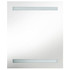 LED kupaonski ormarić s ogledalom sjajni crni 50 x 14 x 60 cm