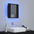 LED kupaonski ormarić s ogledalom crni 40 x 12 x 45 cm