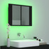 LED kupaonski ormarić s ogledalom crni 60 x 12 x 45 cm