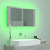 LED kupaonski ormarić s ogledalom siva boja betona 80x12x45 cm LED kupaonski ormarić s ogledalom siva boja betona 80x12x45 cm
