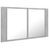 LED kupaonski ormarić s ogledalom siva boja betona 80x12x45 cm LED kupaonski ormarić s ogledalom siva boja betona 80x12x45 cm