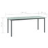 Vrtni stol svjetlosivi 190 x 90 x 74 cm od aluminija i stakla