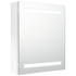 LED kupaonski ormarić s ogledalom sjajni bijeli 50 x 14 x 60 cm