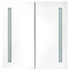 LED kupaonski ormarić s ogledalom sjajni crni 62 x 14 x 60 cm