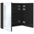 LED kupaonski ormarić s ogledalom sjajni crni 62 x 14 x 60 cm