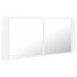 LED kupaonski ormarić s ogledalom bijeli 100 x 12 x 45 cm