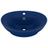 Luksuzni ovalni umivaonik mat tamnoplavi 58,5 x 39 cm keramički