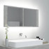 LED kupaonski ormarić s ogledalom siva boja betona 100x12x45 cm LED kupaonski ormarić s ogledalom siva boja betona 100x12x45 cm