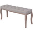 Klupa od tkanine i masivnog drva 110 x 38 x 48 cm tamnosiva