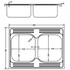 Kuhinjski sudoper s dvije kadice srebrni 800x600x155 mm čelik