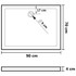 Pravokutna ABS tuš-kada crna 70 x 90 cm Pravokutna ABS tuš-kada crna 70 x 90 cm