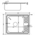 Kuhinjski sudoper srebrni 500x600x155 mm od nehrđajućeg čelika Kuhinjski sudoper srebrni 500x600x155 mm od nehrđajućeg čelika