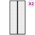 Zastori protiv insekata 2 kom s magnetima 210 x 90 cm crni