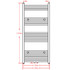 Kupaonski radijator centralnog grijanja za ručnike crni 500 x 1160 mm Kupaonski radijator centralnog grijanja za ručnike crni 500 x 1160 mm