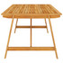 Vrtni blagovaonski stol 206x100x74 cm od masivnog drva bagrema