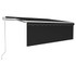 Automatska tenda s roletom i senzorom LED  4,5 x 3 m antracit