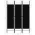 Sobna pregrada s 3 panela crna 120 x 180 cm Sobna pregrada s 3 panela crna 120 x 180 cm