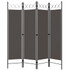 Sobna pregrada s 4 panela antracit 160 x 180 cm Sobna pregrada s 4 panela antracit 160 x 180 cm
