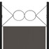 Sobna pregrada s 4 panela antracit 160 x 180 cm Sobna pregrada s 4 panela antracit 160 x 180 cm