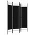 Sobna pregrada s 4 panela crna 160 x 180 cm Sobna pregrada s 4 panela crna 160 x 180 cm