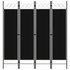 Sobna pregrada s 4 panela crna 160 x 180 cm Sobna pregrada s 4 panela crna 160 x 180 cm