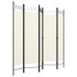 Sobna pregrada s 5 panela krem-bijela 200 x 180 cm